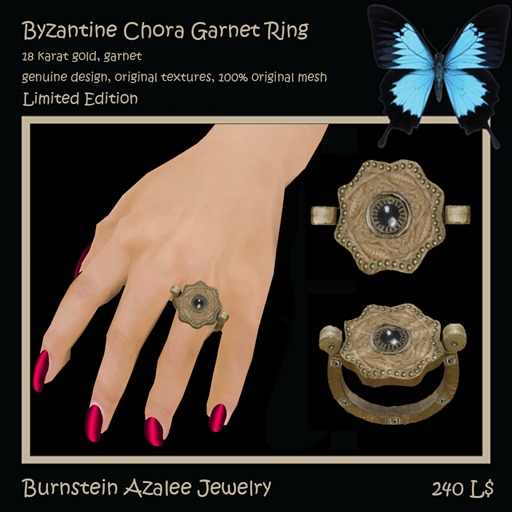 Byzantine Chora Garnet Ring [mesh]