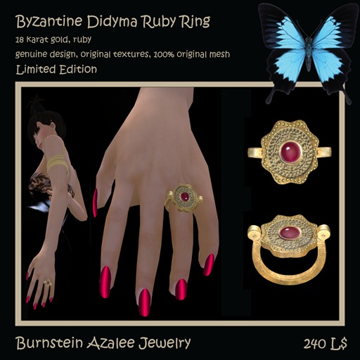 Byzantine Didyma Ruby Ring [mesh]