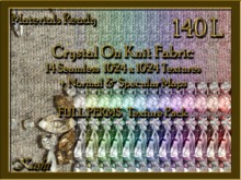 *Kushi* Crystal on Knit Seamless Texture Pack, Full Perms Materials Ready High Res 1024x1024 Tileable Repeating