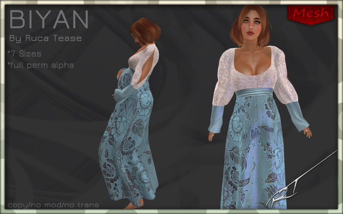 Mesh Maternity peasant dress BIYAN DEMO