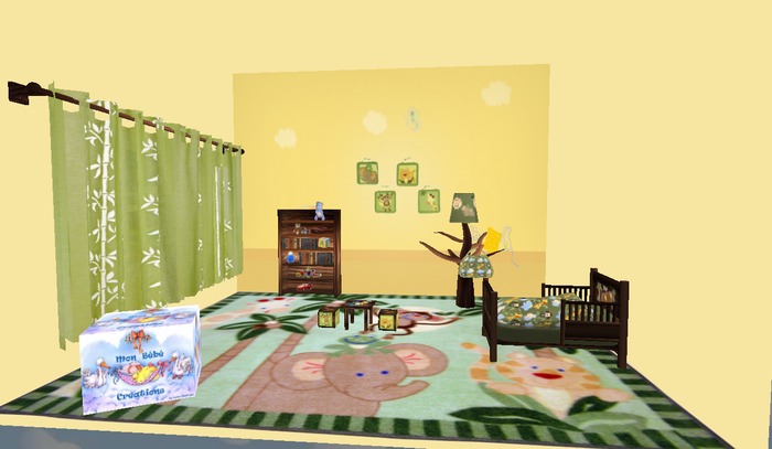 Jungle bedroom set single - box