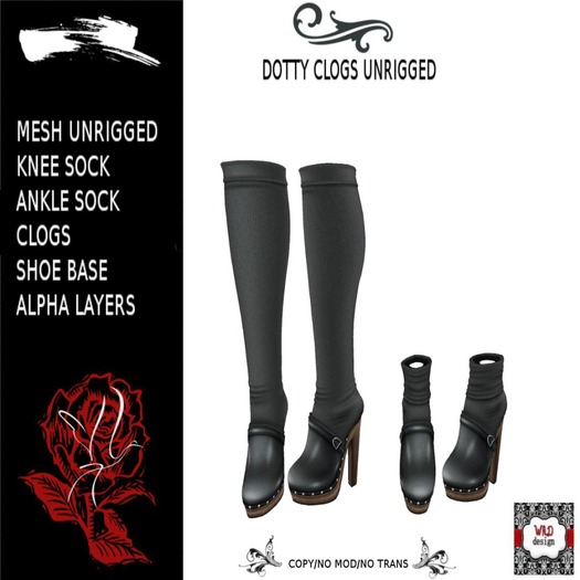 DOTTY CLOGS WITH SOCKS