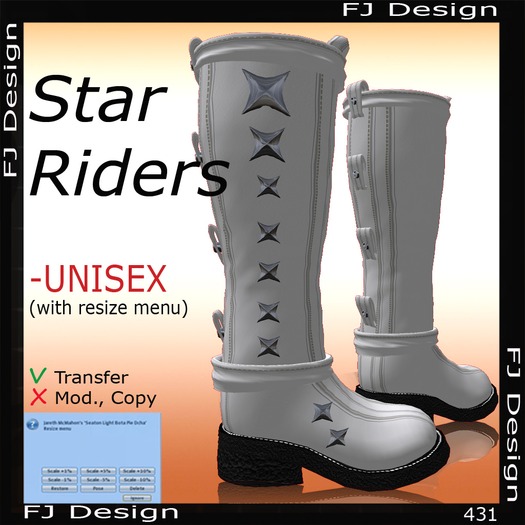 FJ Design Star Riders Black White