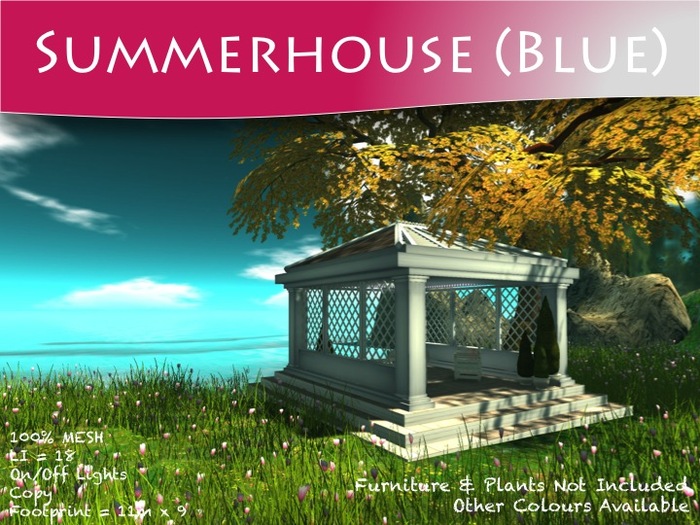 Moco Emporium ~ BLUE MESH Summerhouse Pack Copiable + lights v1
