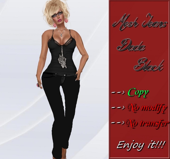 *^*B-Edel*^* Dada BLACK MESH JEANS