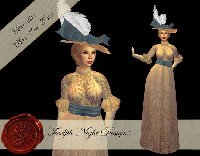 Edwardian Chloe Tea Gown