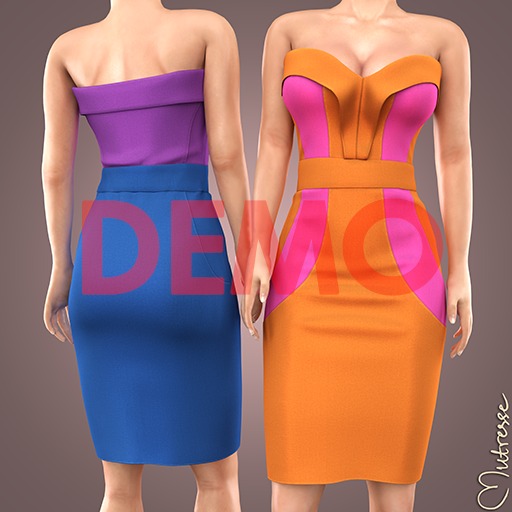 [DEMO] Mutresse . Stilna Dress - 11 Colors (Rigged Mesh)