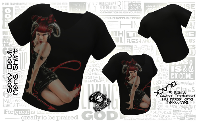 [HR]Sexy Devil Mens Shirt Black (boxed)