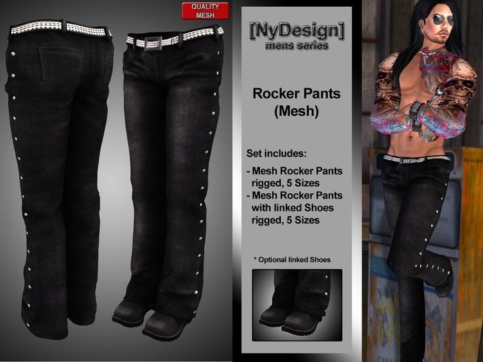[NyDesign] DEMO Mens Series - Mesh Rocker Pants & Shoes