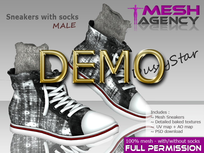MALE Sneaker with socks "DustyStar" - DEMO