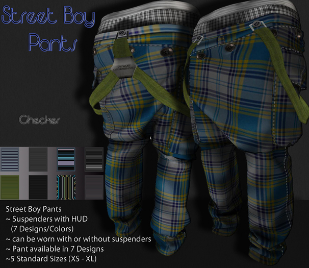 ~FM~ Street Boy Pants - Checker