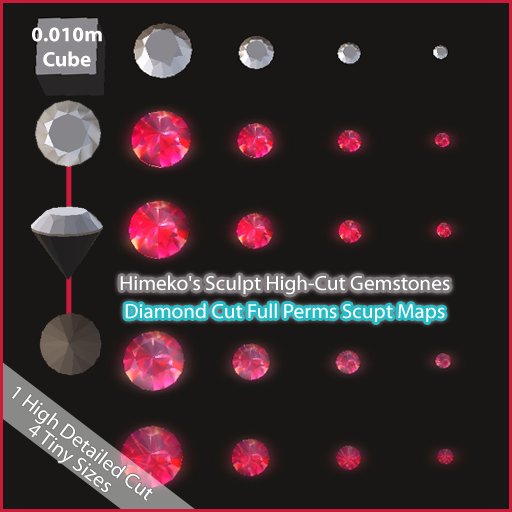 [FULL PERMS]Himeko's Sculpt High-Cut Gemstones (Diamond cut)
