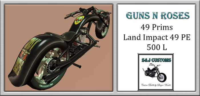 S&J CUSTOMS GUNS N ROSES BIKE 