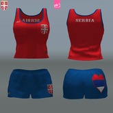 SERBIA - female top + shorts  (MESH)