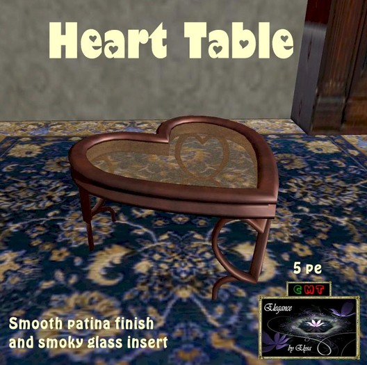 *EbE* Heart Table (chocolate)