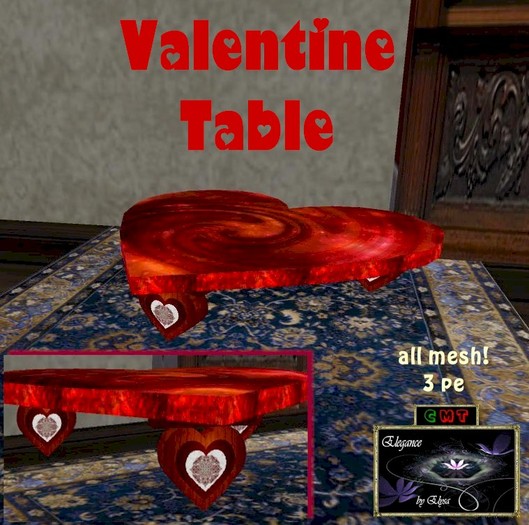 *EbE* Valentine Table (lolly red)