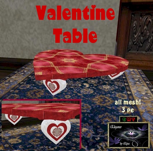 *EbE* Valentine Table (harem star) (bag)