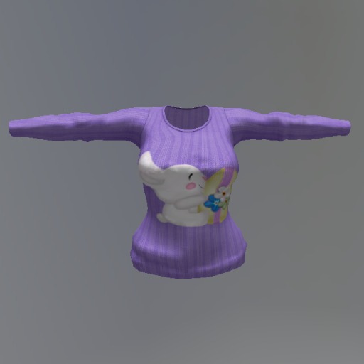 Violet Easter Bunny Mesh Top box