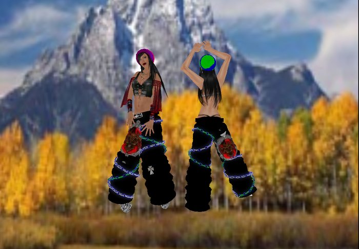 RAVEPANTS-XCROSS (BLUE/GREEN/SILVER)