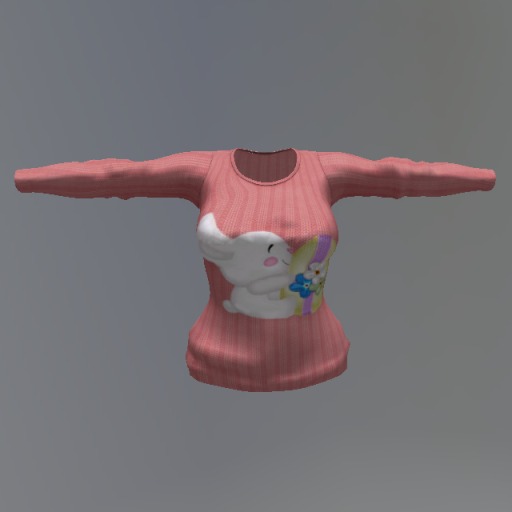 Red Easter Bunny Mesh Top