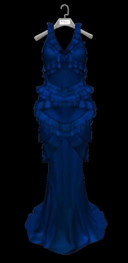 JS Paris Bold Blue Mesh Dress