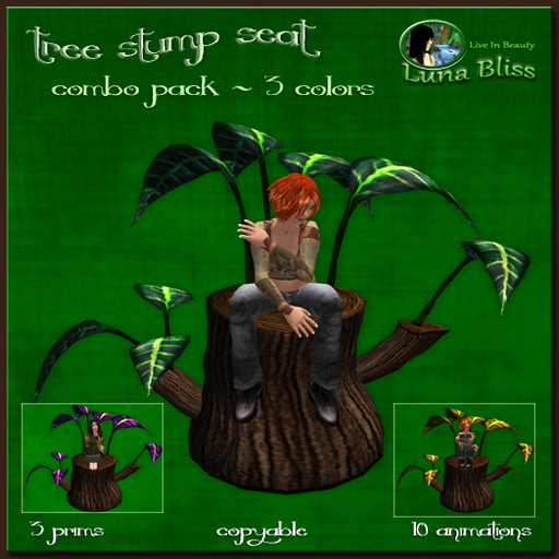 Tree Stump Seat Combo Pack - Three Leaf Colors