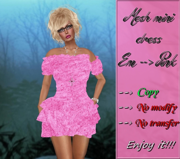 *^*B-Edel*^* Em --> Pink Mesh_ Dress