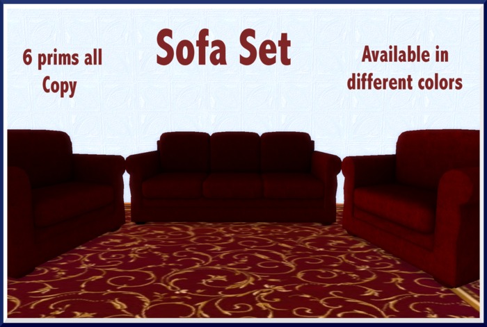 Sofa Set - Sits & Cuddles - Red - Boxed