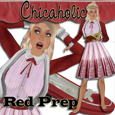 Chicaholic Red Prep Dress - Resizeable School Girl Dress