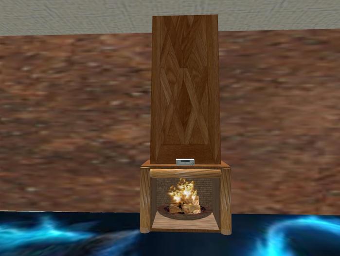 Nice wood fireplace