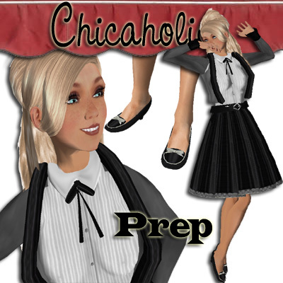 Chicaholic Prep Dress - Resizeable Schoolgirl Outfit