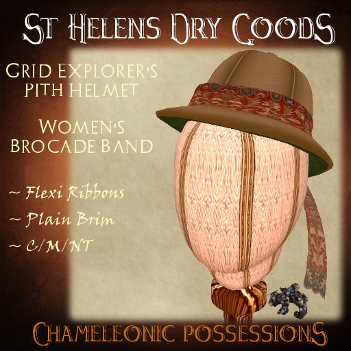Grid Explorer Women's Pith Helmet - Brocade Ribbons