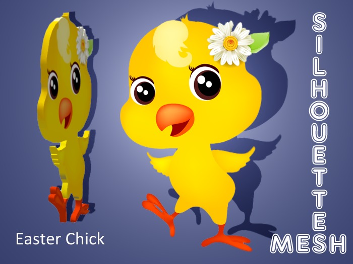 Mesh Silhouettes - Easter Chick