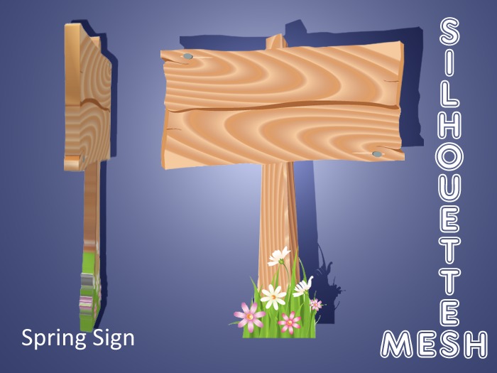 Mesh Silhouettes - Spring Sign