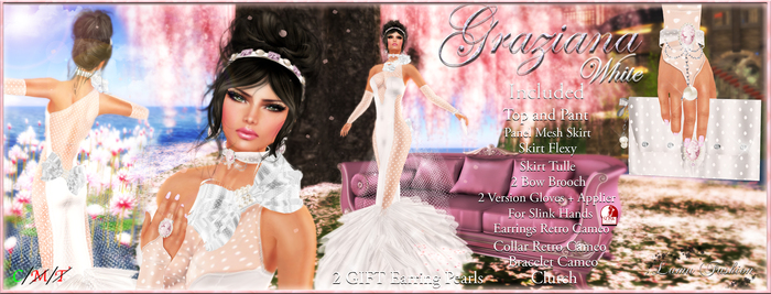 -Lamu Fashion-Gown Graziana White !DISCOUNT!