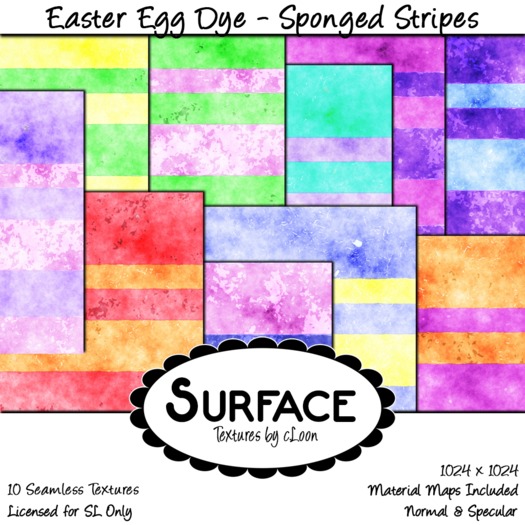 Surface - Easter Egg Dye - Sponged Stripes