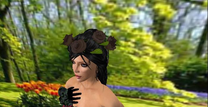 Rose crown  black
