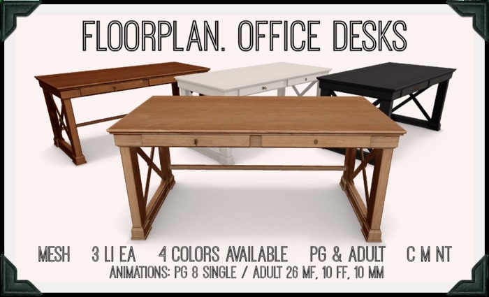 floorplan. office desk PG / dark [boxed]