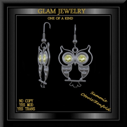 Silver Owl Earrings Boxed