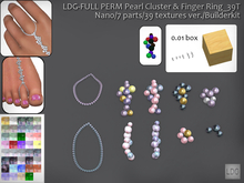 LDG-FULL PERM 246 Pearl Cluster & Finger Ring /Nano/7 parts/39 textures ver./Builderkit