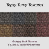 Topsy Turvy Grungey Brick - Seamless