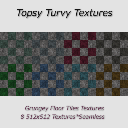 Topsy Turvy Grungey Floor Tiles - Seamless