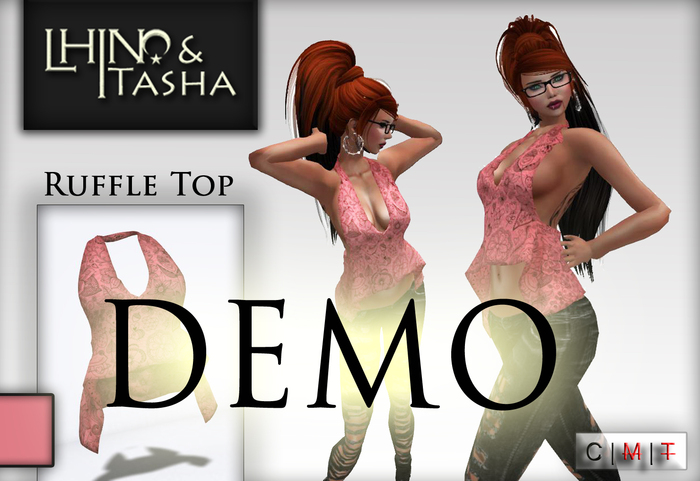 [L&T] - DEMO - Ruffle Top (Pink) - Mesh