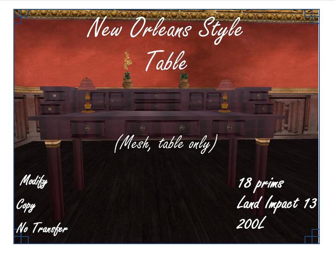 New Orleans Steampunk table
