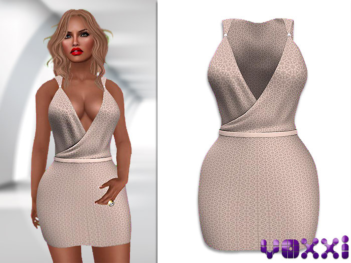 .::voxxi::. Lindsay Wrap Dress  Nude