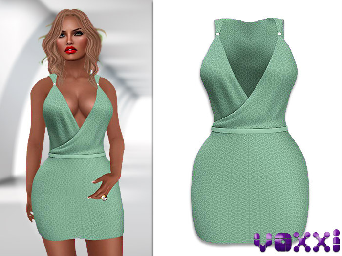 .::voxxi::. Lindsay Wrap Dress  Green