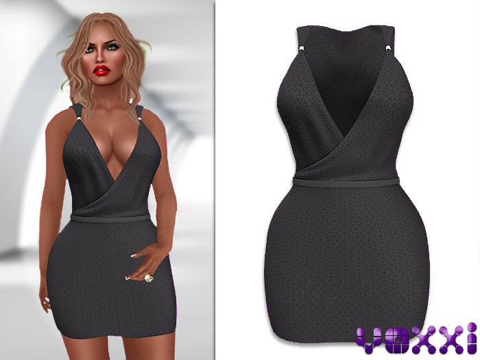 .::voxxi::. Lindsay Wrap Dress  Black