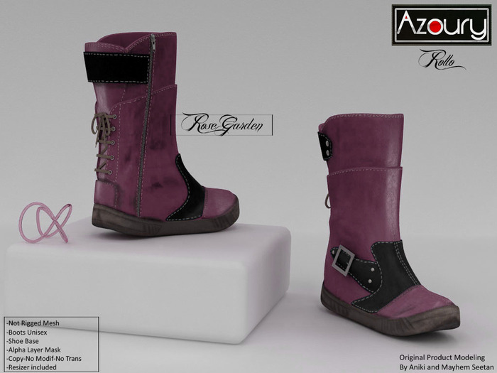 AZOURY - Boots Rollo (Rose Garden)