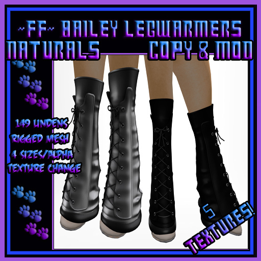~FF~ Bailey Legwarmers Naturals