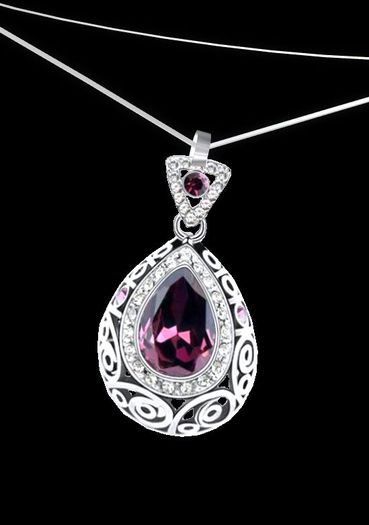 Purple Stone Tear Drop